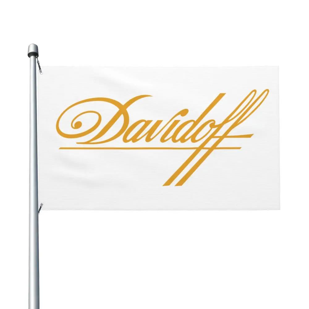 NUEVA pancarta de doble cara de Davidoff, bandera de brisa, bandera de jardín, bandera decorativa, pancarta de fiesta de 3x5 pies (90x150cm)
