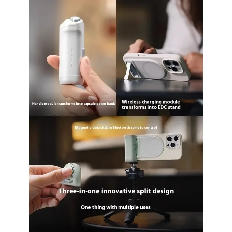 PGYTECH MagCam Mobile Phone Camera Handle 3000mAh Remote Control Bluetooth Magnetic Fill Light for Cell Phone MagGlow Assistant