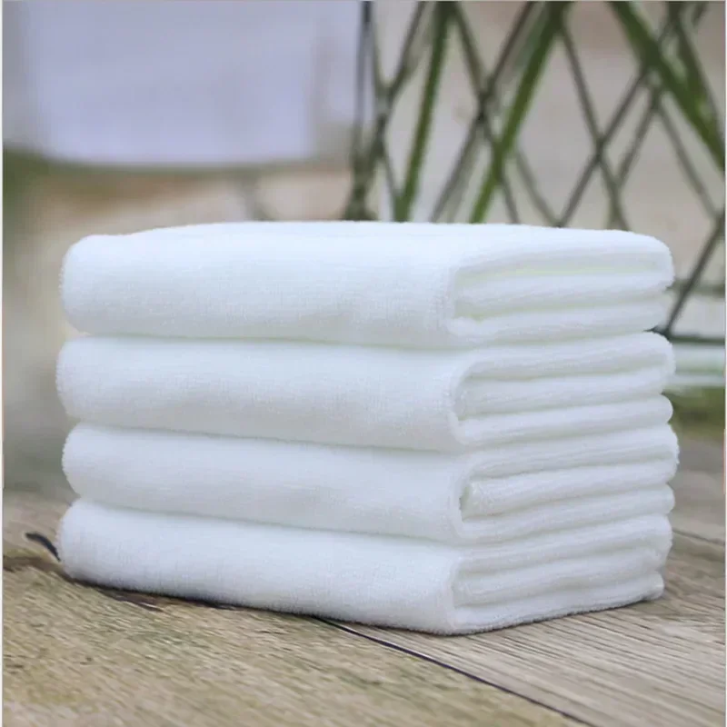 5-10pc White Soft Microfiber Fabric Face Towel Hotel Bath Towel Wash Cloths Hand Towels Portable Multifunctional Cleaning Towel