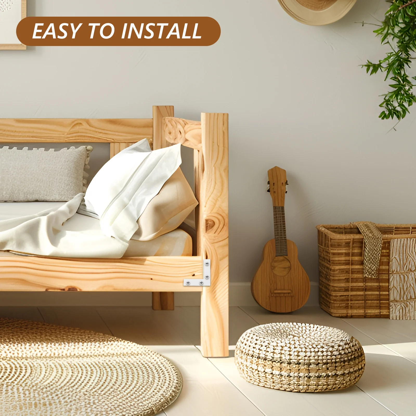 

1Set Stainless Steel L-Shaped Bracket 4-Hole Flat Corner Connector for Shelves Wood Furniture Heavy Duty Shelf Brackets