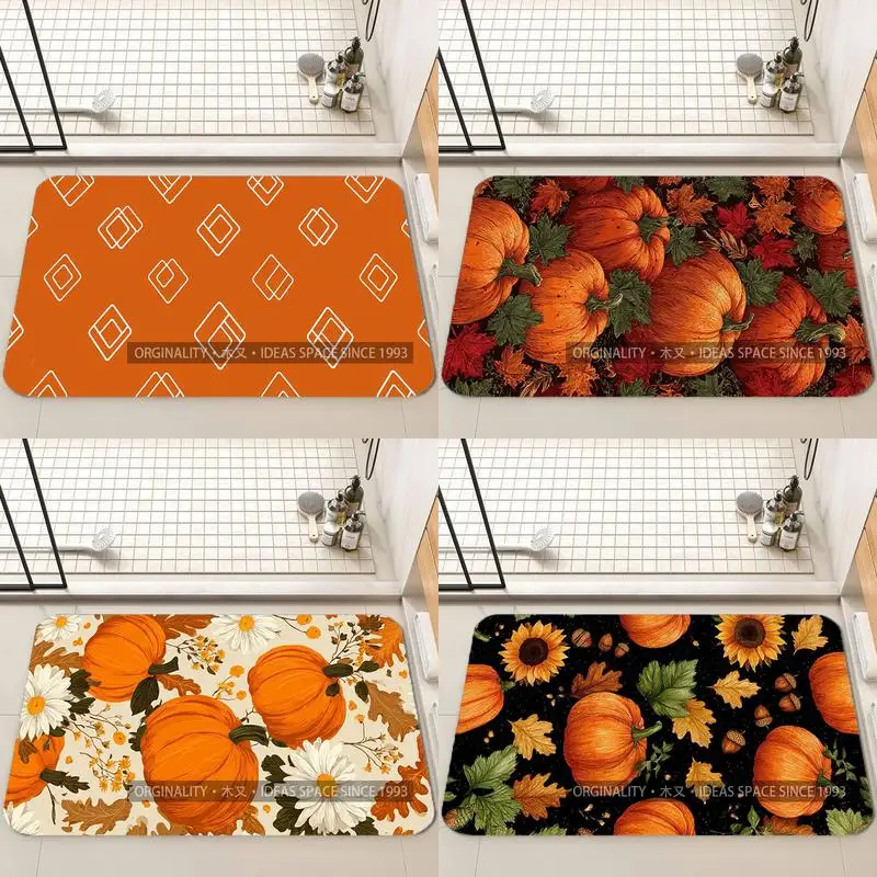 

Geometric Orange Mat Living Room Decoration Home Sofa Non-Slip Carpet Study Bedroom Tatami Children'S Soft Floor Mat