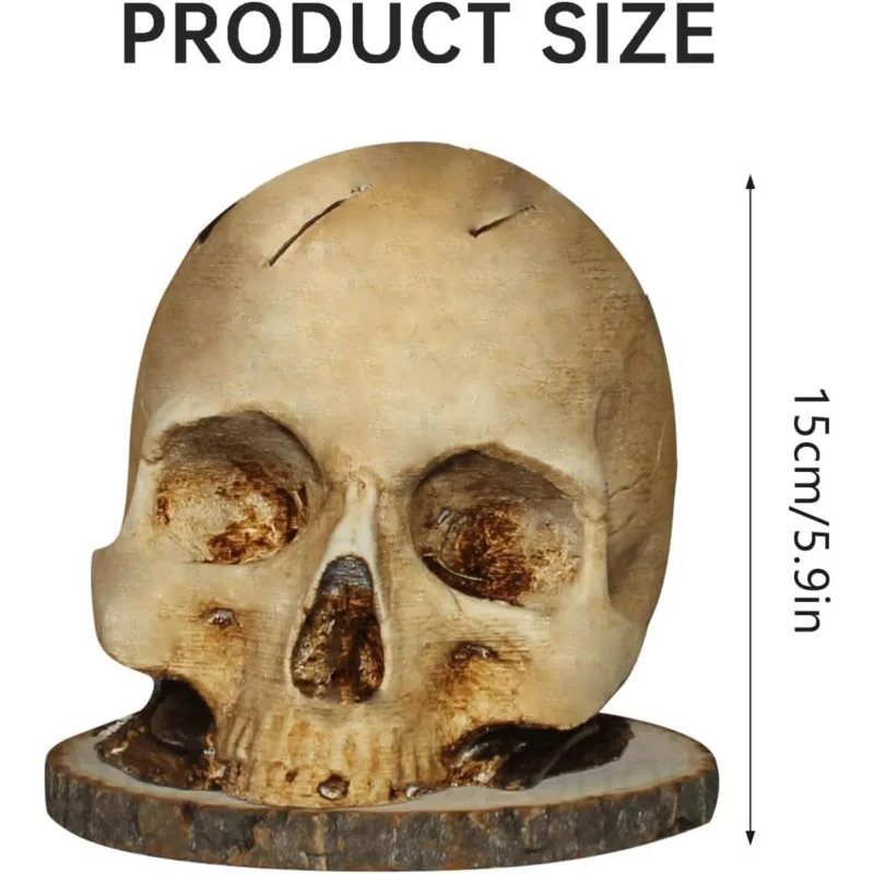 Skull Knife Holder for Kitchen Skeleton Knife Stand Horror Kitchen Storage Head Rack Kitchen Fruit Storage Rack Decoration