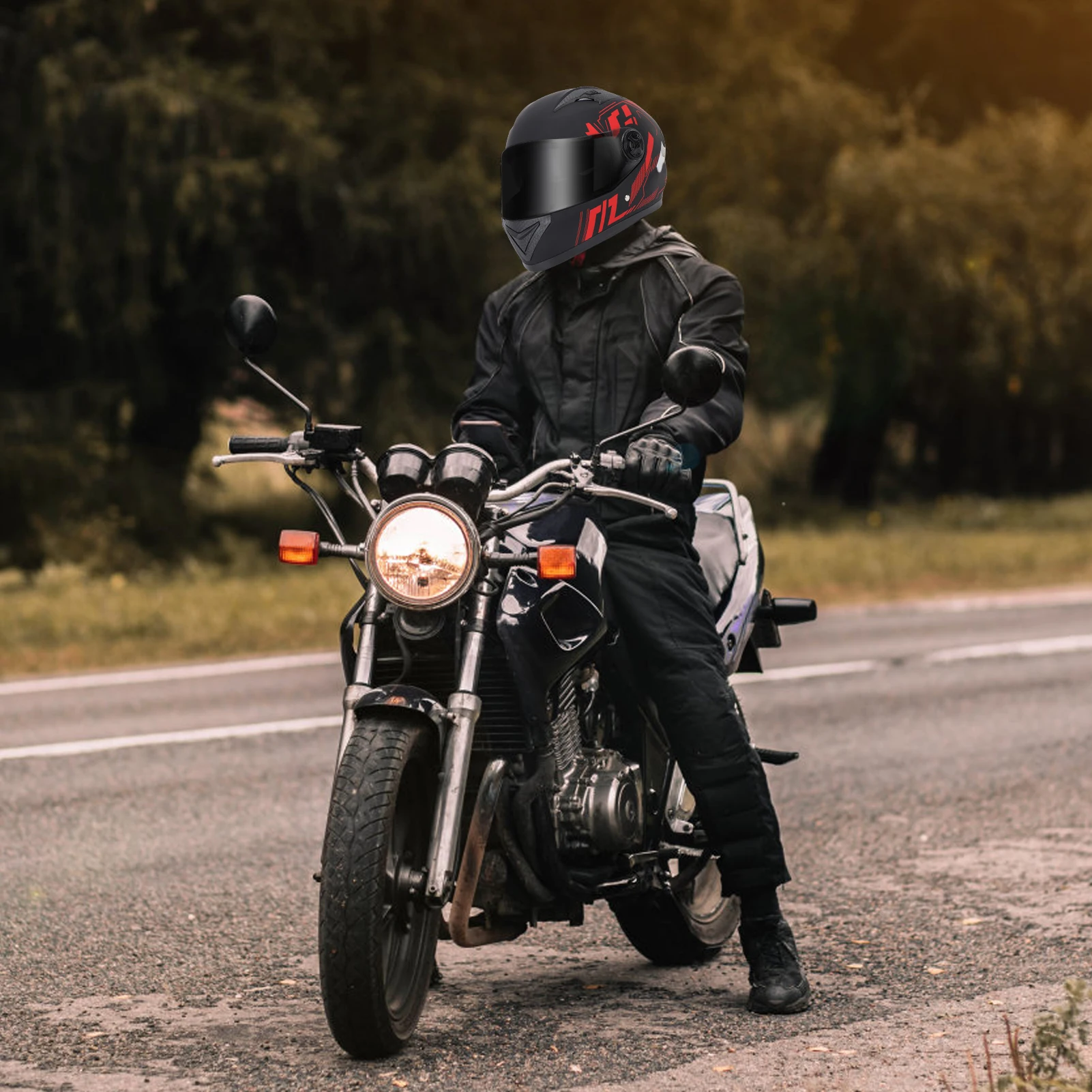 Capacete facial completo com aquecedor de pescoço removível, forro respirável e confortável, capacete leve para andar de bicicleta para homens e mulheres