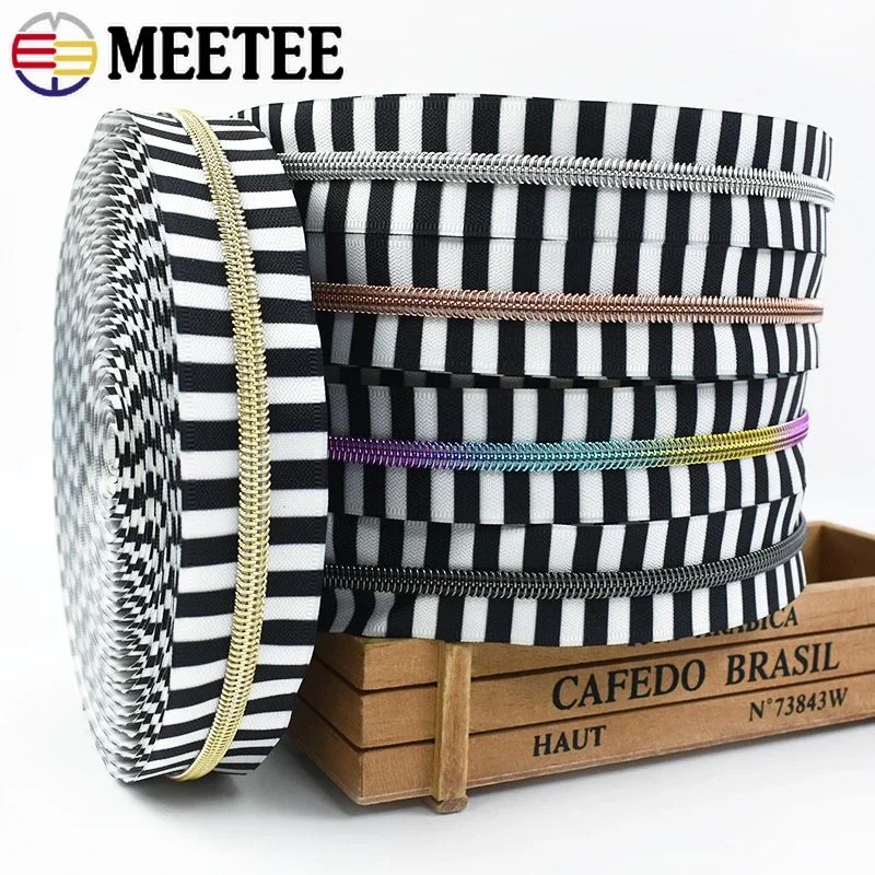 1-5 metri 5 # nastro con cerniera al metro sacchetto di plastica cursori con cerniera in Nylon Kit di riparazione per cerniere Decorative per