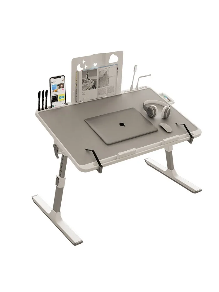 Opklapbaar en verstelbaar bed met klein tafeltje, bureau voor slaapzaal, laptopbureau, kinderbureau