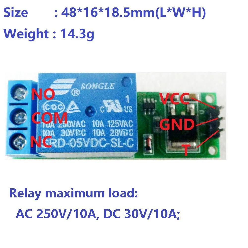 IO25B01 1 Channel DC 6-24V Relay Module Bistable State Self-locking Low Pulse Trigger Module Flip-Flop Latch Relays
