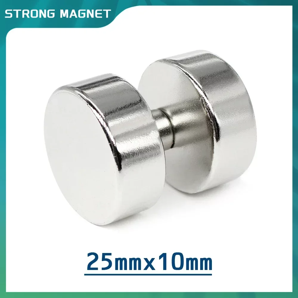 1/2/5/10PCS 25x10 mm Strong Round Magnets N35 Neodymium Magnets 25x10mm Thick Disc Powerful Strong Magnetic Magnets 25*10