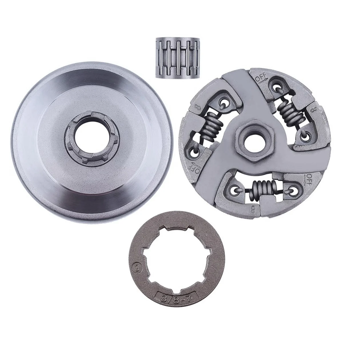 A76I 3/8-7T Clutch Drum Rim Sprocket Bearing Kit for Husqvarna 3120 394XP 395XP 3120XP Jonsered 2094 2095 Chainsaw 503701501