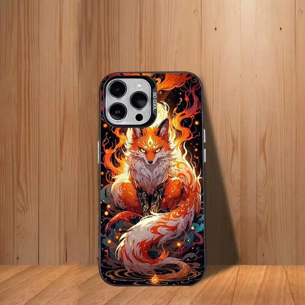 Cute A-Animal F-Fox Phone Case For iPhone 17,16,15,14,13,12,11,Mini,Pro,SE,MAX White Matte Shockproof Cover