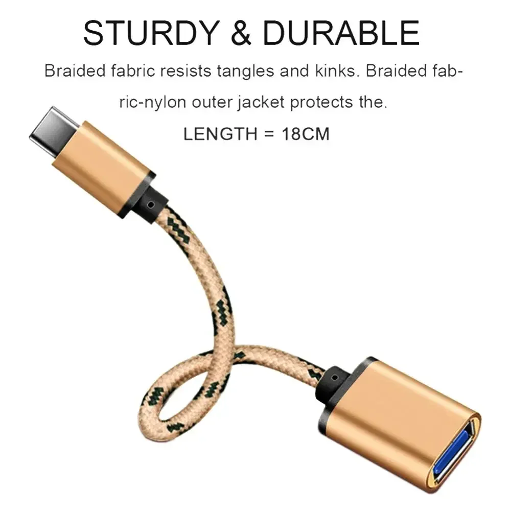 محول كابل usb صغير من النوع c لماك بوك ، محول من الذكور إلى الإناث