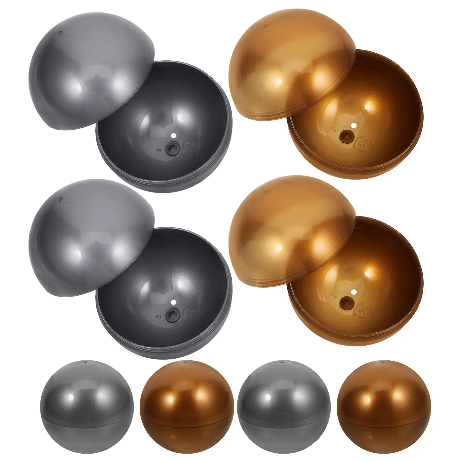 

8 Pcs Machine Stuffers Brown Pit Balls Prize Egg Vending for Kid Black Gumball Capsules