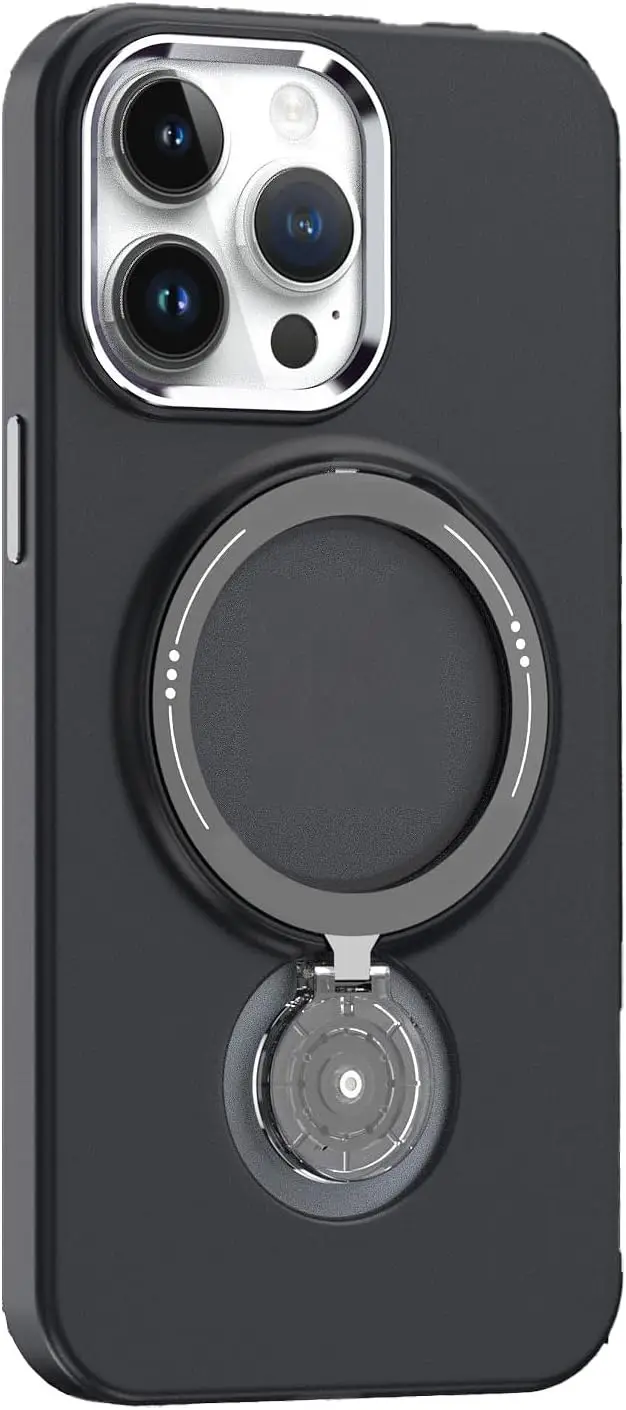 

Slim Case for iPhone 14 Pro Max/14 Plus/14 Pro/14, Invisible Stand, Military Grade Shockproof Matte Phone Cover Ring Holder