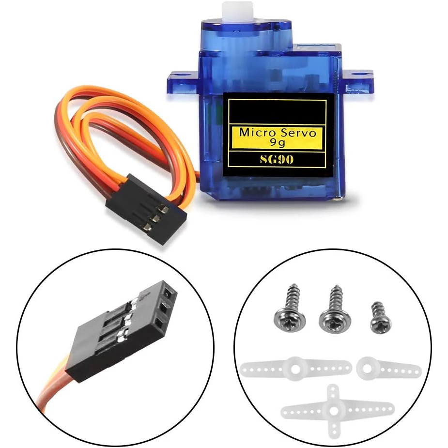 5 Pcs SG90 Micro Servo Motor Mini Servo SG90 9g Servo Kit Compatible with RC Helicopter Airplane Car Boat Robot