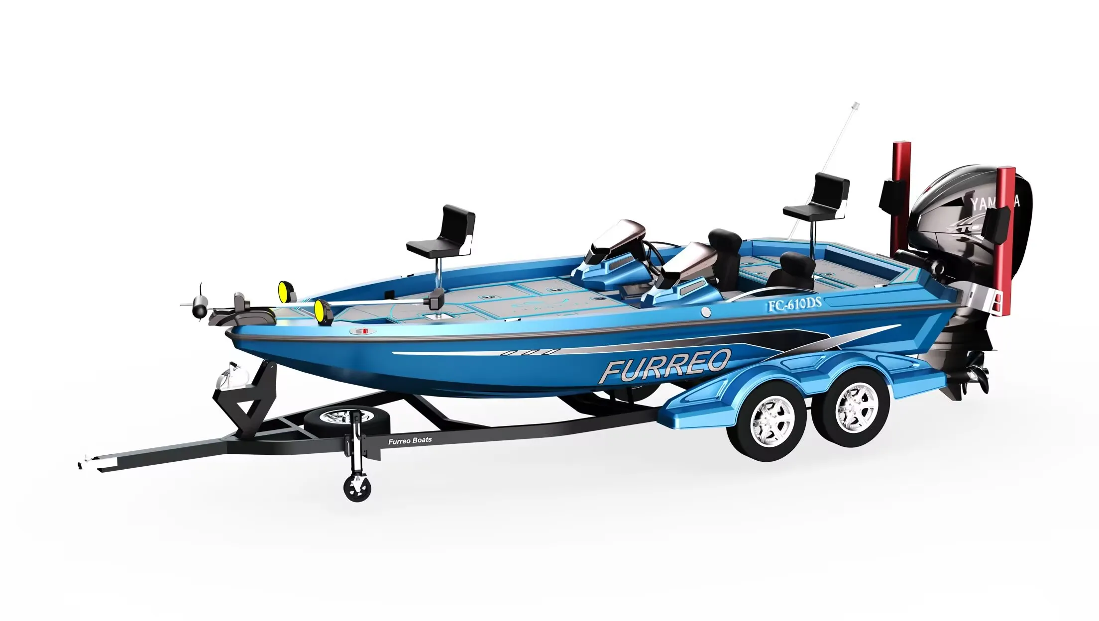 FURREO señuelo pesca barco yate nuevo diseño C610DS casco de aluminio precio asequible soporte personalización varios colores