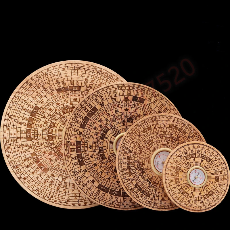 Kaiguang 2, 3, 5, 6 inches, solid wood peach wood compass, high precision professional feng shui compass, circular compass