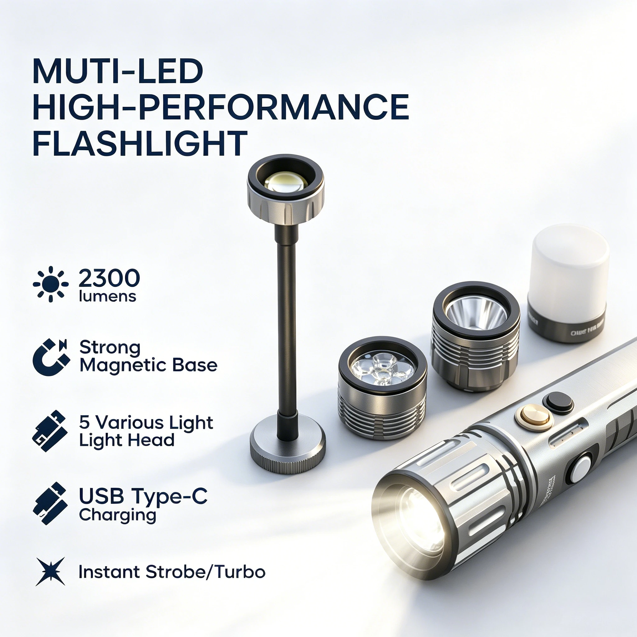 2300-lumens-rechargeable-flashlight-with-5-interchangeable-heads-zoomable-side-light-magnetic-base-type-c-charging-with-shockpro