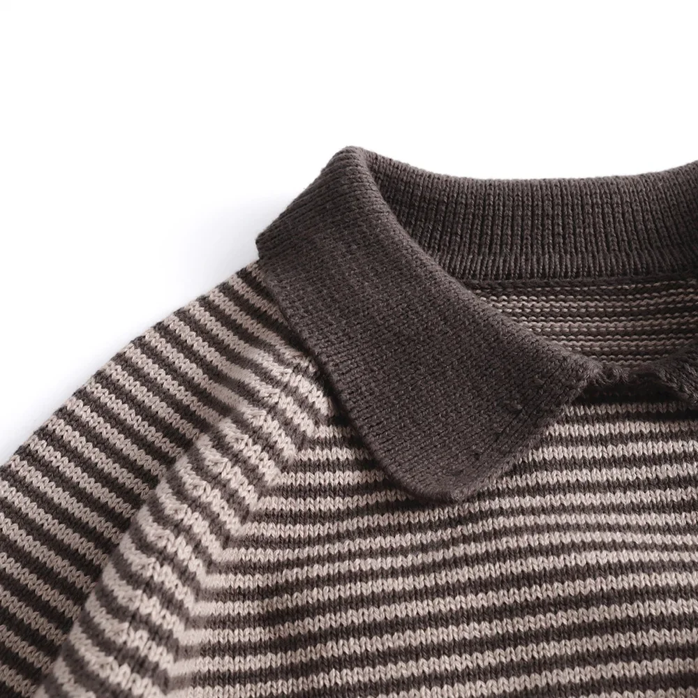 Striped Polo Sweater 5
