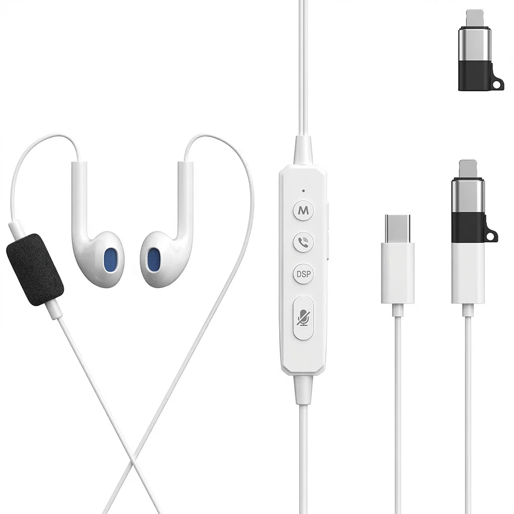 Sound Card Headset with Condenser Mic, Voice Changer, Reverb, Echo, Pitch Shift, 360° Omnidirectional Pickup, High-Fidelity DAC, Lossless Recording, Zero Latency, Multi-Interface, Noise Gate, Broadcast, Live Streaming, Compatible with PC and Phone