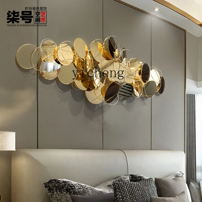 

ZK pendant wall decoration living room background decoration high-end stainless steel wall metal pendant