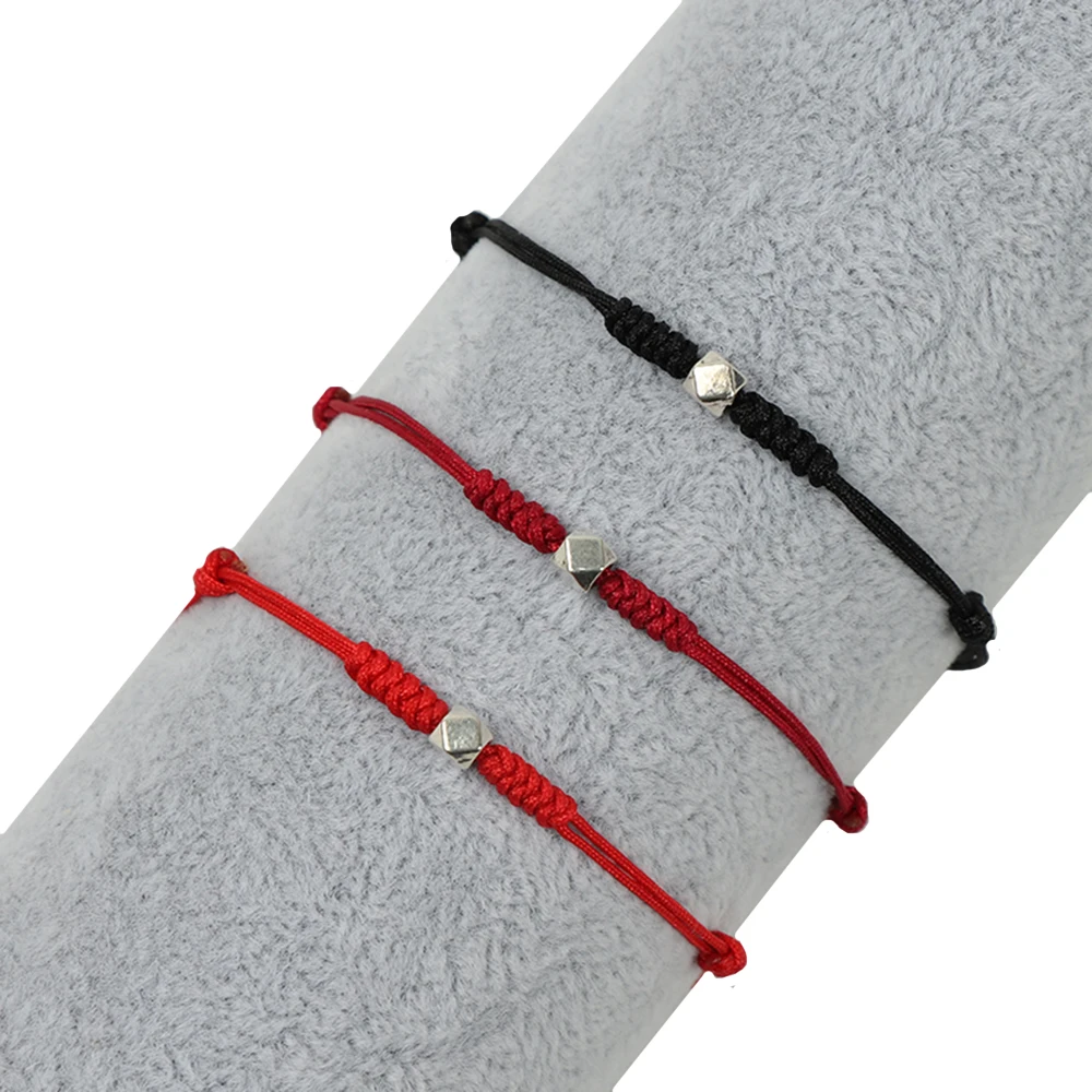 

925 Silver Rope Bracelets Women Section Beads Red Thread Line String Bracelet Jewelry for Women Girl