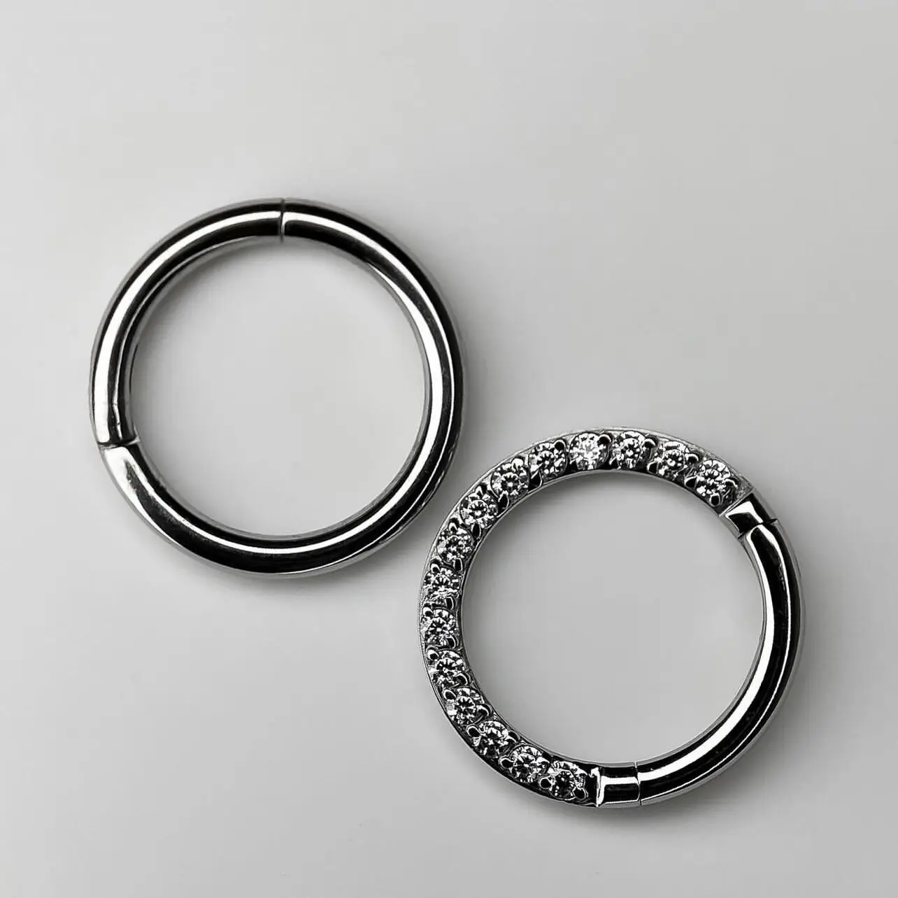 G23 Titanium Nose Ring 14G 16G 18G 20G Hinged Segment Cartilage Tragus Earring Helix Daith Hoops Septum Clicker Piercing Jewelry