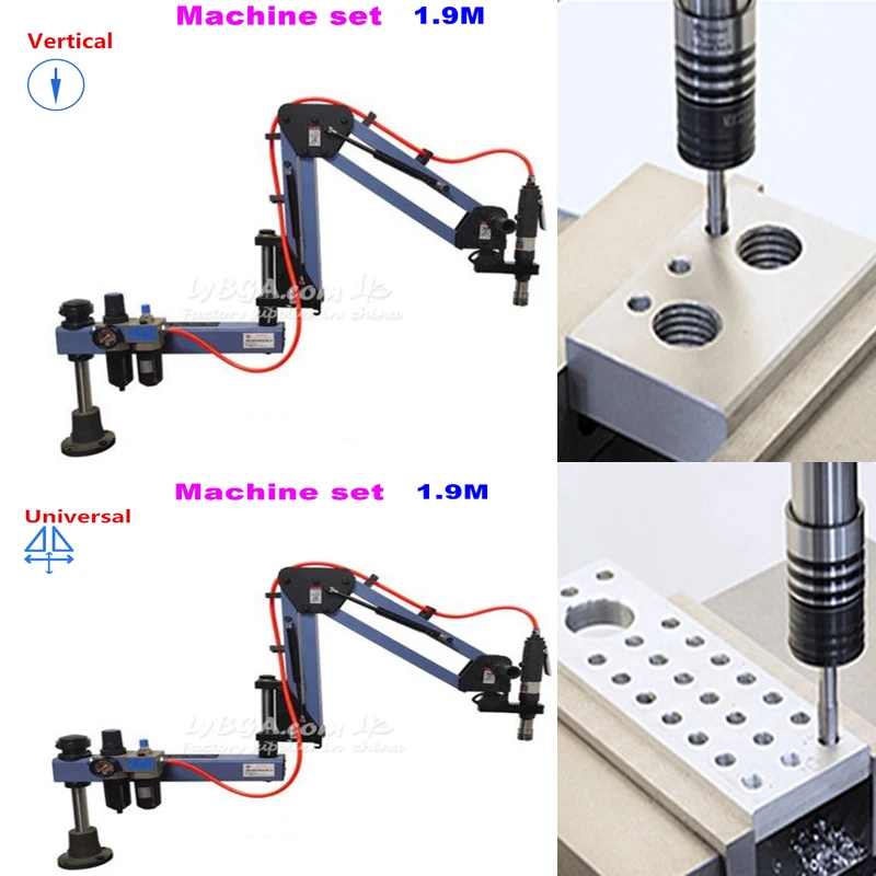 

LY M3-M24 Pneumatic Tapping Machine with Chucks Optional Universal Vertical Type Threading Tool for Steel Cast Iron Metal