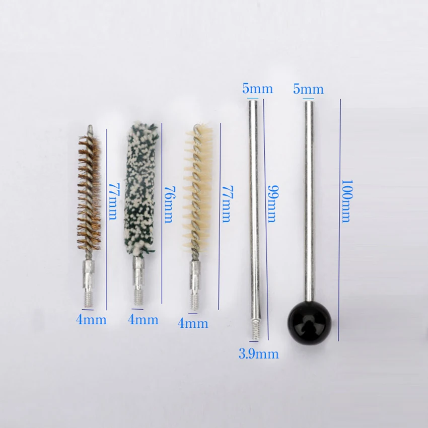 5PCS/Set Industrial Wire Screw Shank Brush Multifunctional Tube Cleaning Brush Tools Brass, Steel Brush cal.38/357/9mm