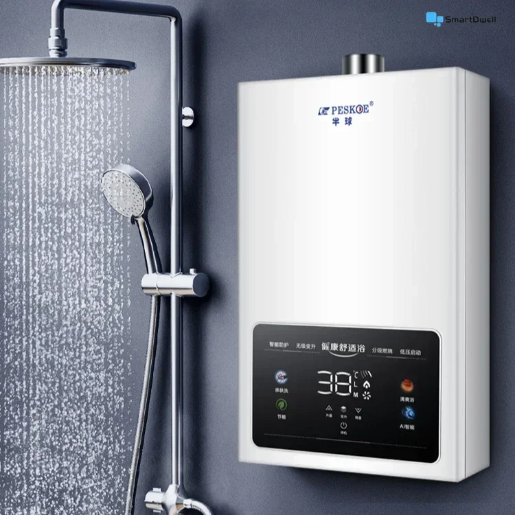 

Gas water heater. Natural gas household. Electric constant temperature. Forced exhaust. Balanced instant heater.