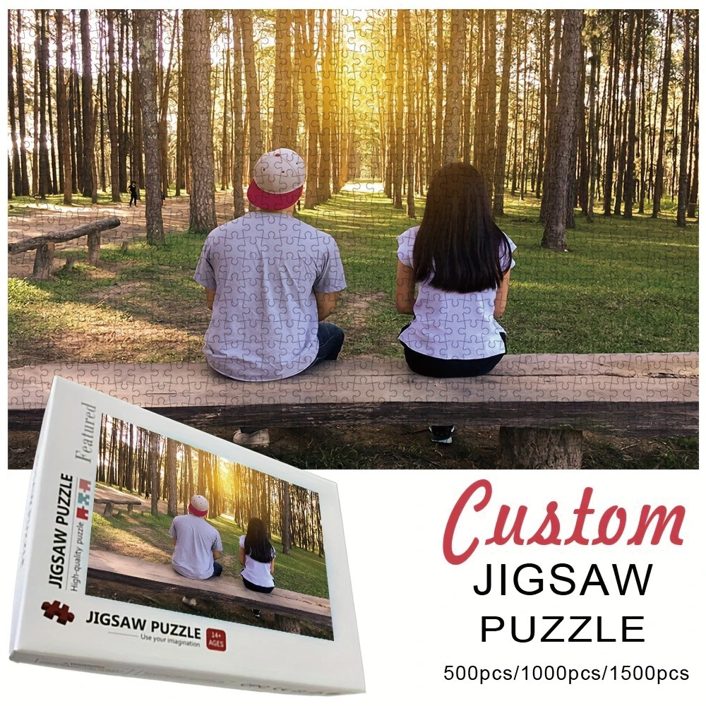 35/300/500/1024pcs Personalized Custom Photo Puzzle Couple Photos Parent-Child Interactive Diy Assemble Game Toy