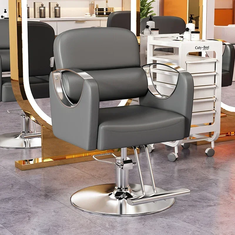 Beauty Lifting Barber Chair Facial Rotating Hairdressing Barber Chair Manicure Special Perm Silla De Barbero Spa Furniture