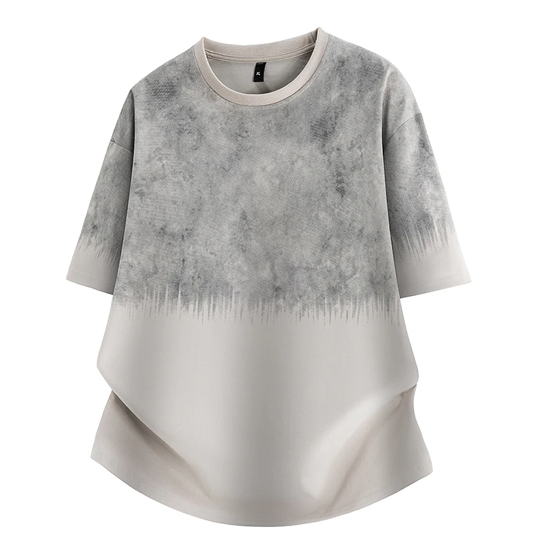 Summer Outdoor Comprehensive Training Loose Breathable Comfortable Printed T-shirt Fashion Trend Ice Silk Short Sleeve T-shirt