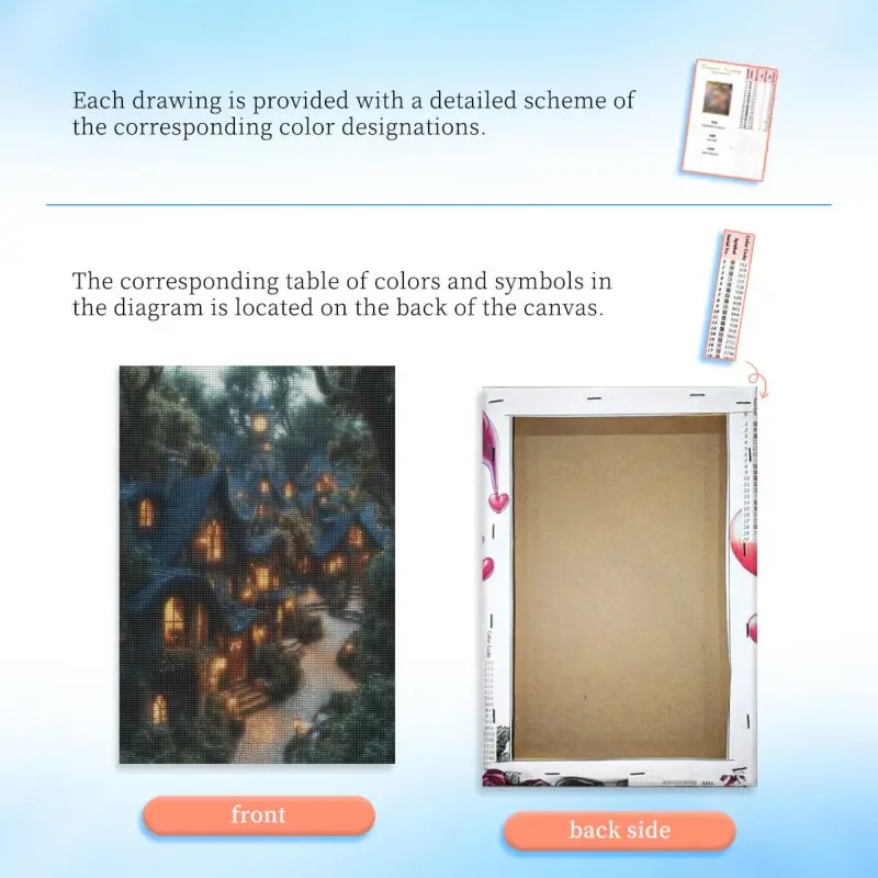 RUOPOTY Framed House 5d Diamond Painting Kits For Adults Living Room Decoration Rhinestone Art Crafts Landscape Full Round/Squar