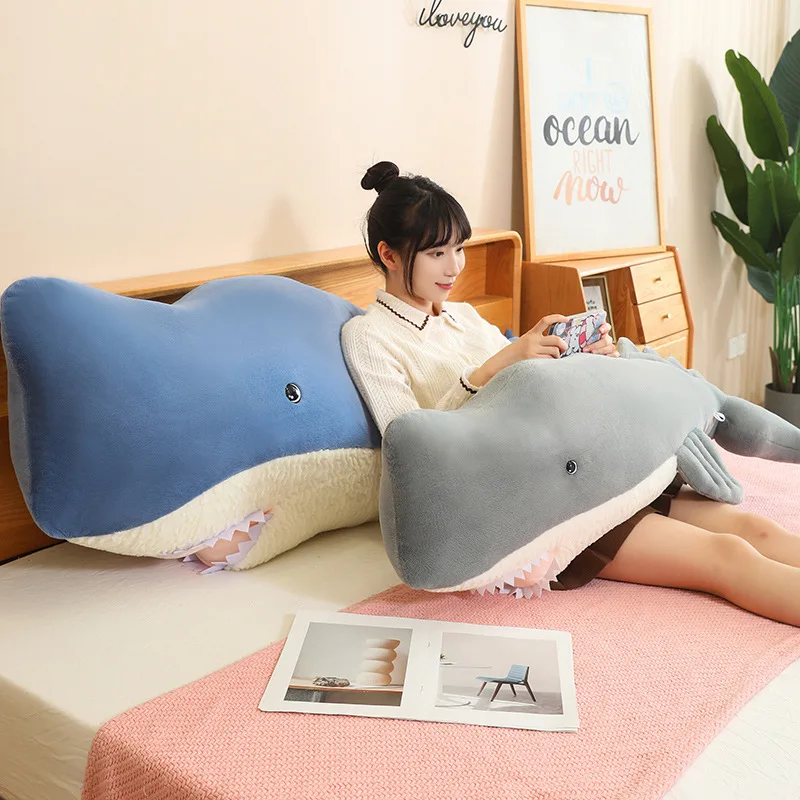 40-110cm Cute Abyssal Animal Doll Sperm Whale Plush Toys Sea Fish Pillow Stuffed Soft Cushion Creative Girlfriend Gifts