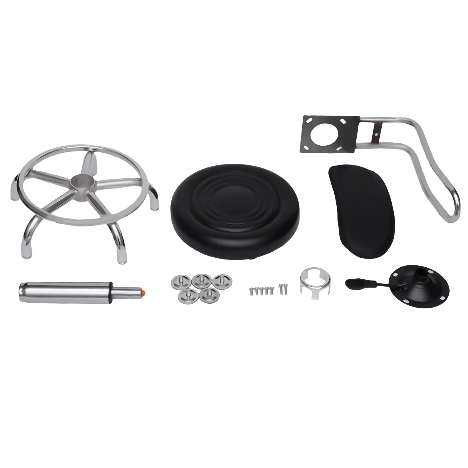 Werkplaats Ronde Bank Hydraulische Stoel Bar Garage Verstelbare Hoogte & Rug & Voetensteun