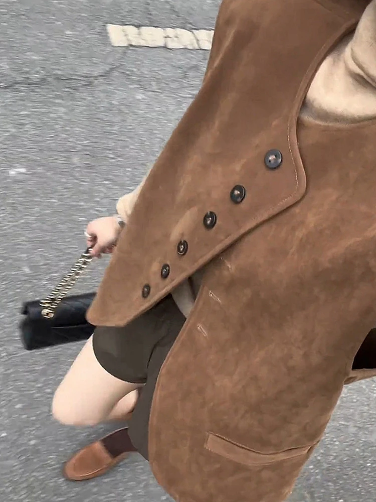 Casual damesvest, modieus, veelzijdig, afslankend, geschikt voor woon-werkverkeer, ronde hals, enkel knoopsluiting