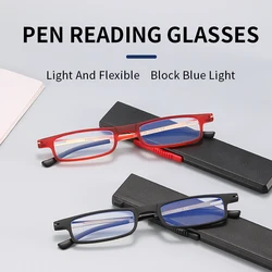 KAEDEK Unisex New Fashion Folding Reading Glasses Portable Anti Eyestrain Blue Light Blocking Readers Glasses With Box