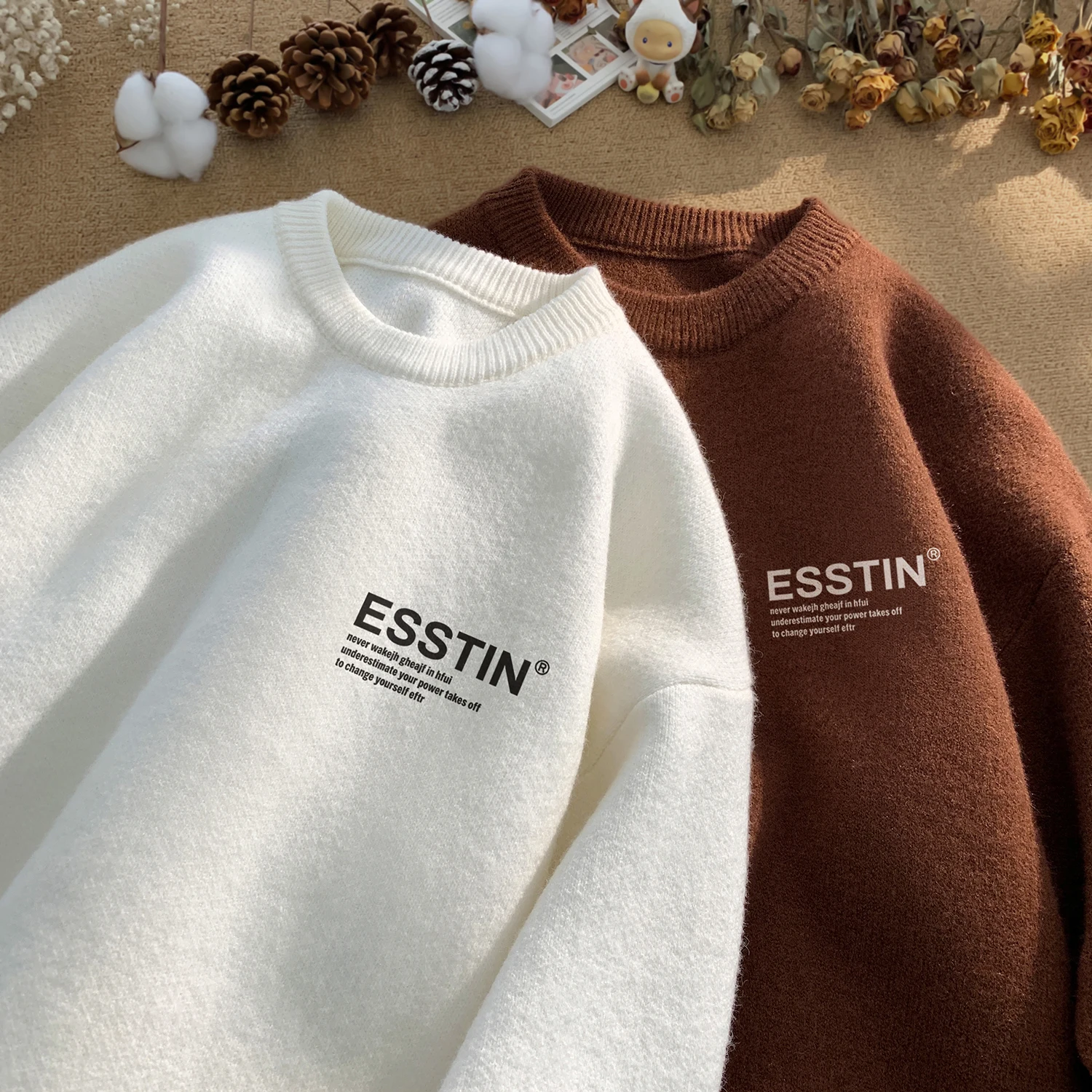 

Мужской свободный вязаный свитер для весны и осени, базовый слой, повседневный, удобный, дышащий, модный