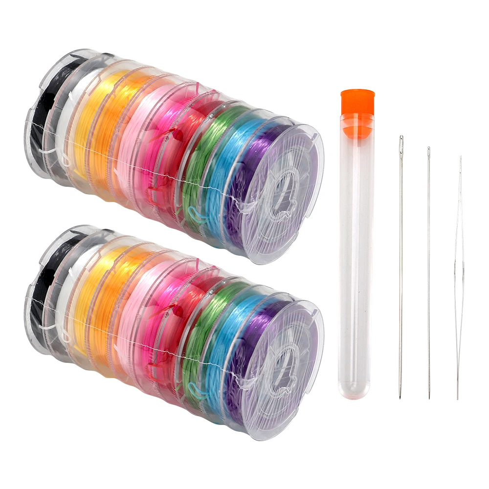 مطاطا تمتد كريستال سلسلة الحبل مختلط لون عشوائي حبل DIY بها بنفسك اليدوية صنع المجوهرات سوار الديكور الموضوع الملحقات #5