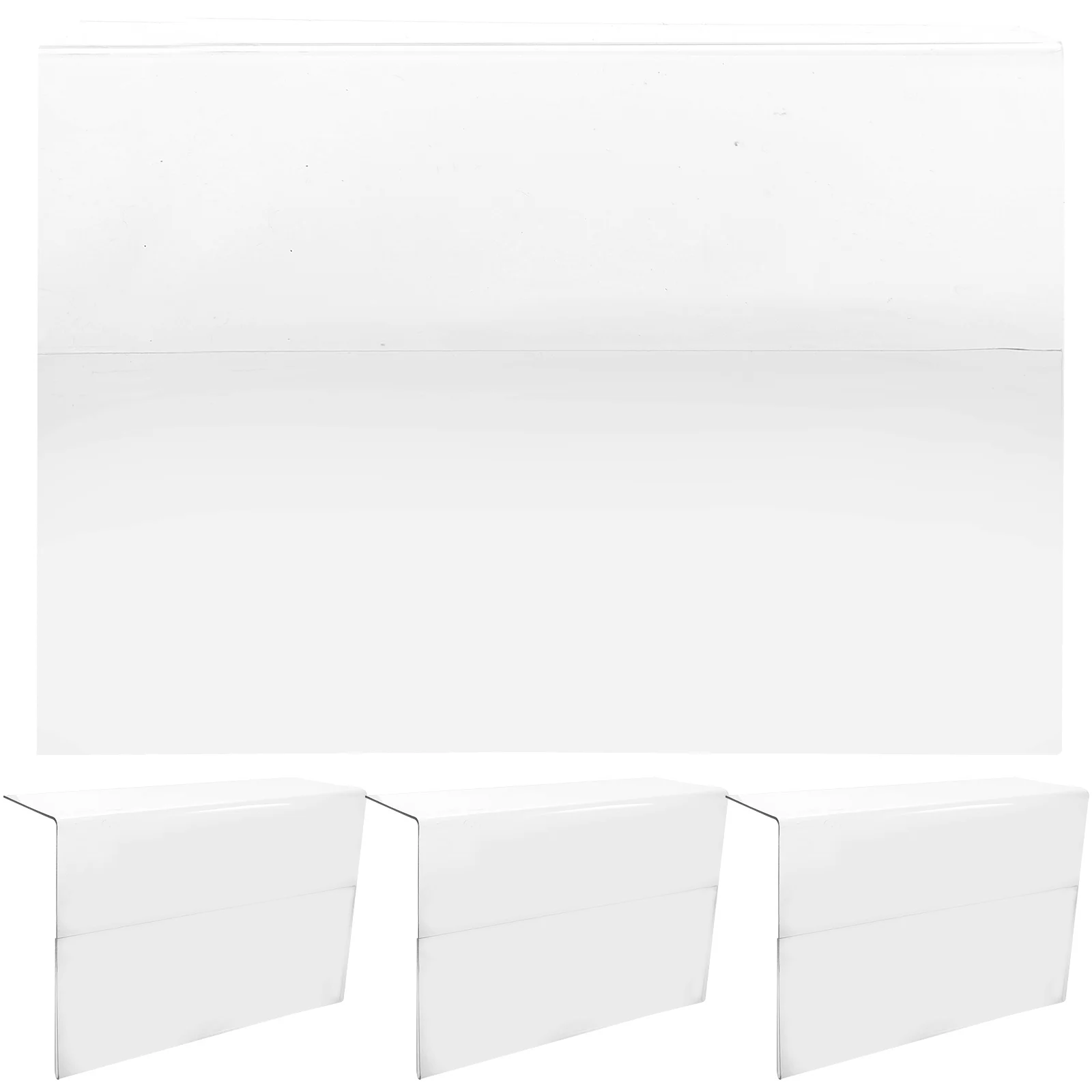 

4 Pcs Price Tag Holder Supermarket Shelf Transparent Display Stand Frame The Pet