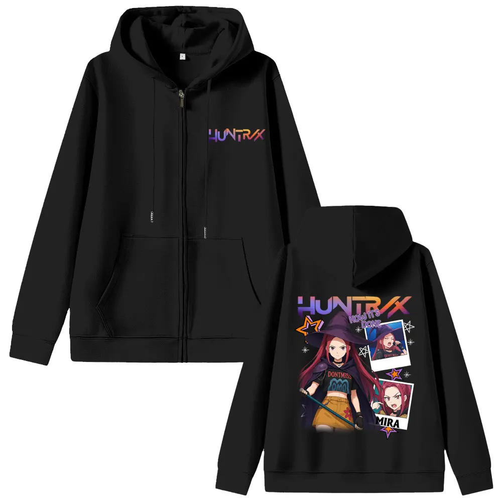 Kpop Demon Hunters Mira графическая толстовка на молнии для мужчин и женщин на Рождество, Хэллоуин, стильная куртка на молнии, мужская модная толстовка большого размера