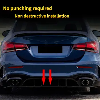 適用於賓士 W177 AMG A35 A45 2019-2023 年車後保險桿擾流板唇擴散器下唇車身套件護罩保護蓋配件 10 最佳銷售 A35 車身套件 - №9