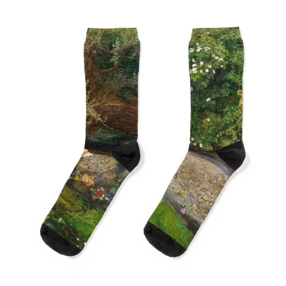 

Ophelia - John Everett Millais Socks professional running moving stockings cycling hiphop Ladies Socks Men's
