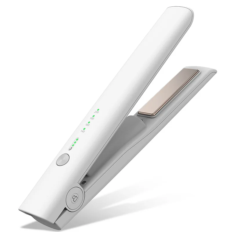 

Professinal Wireless Hair Straightener Flat Irons Splint Straight Curly Dual-use Hair Curler USB Charging Cordless Curling Iron