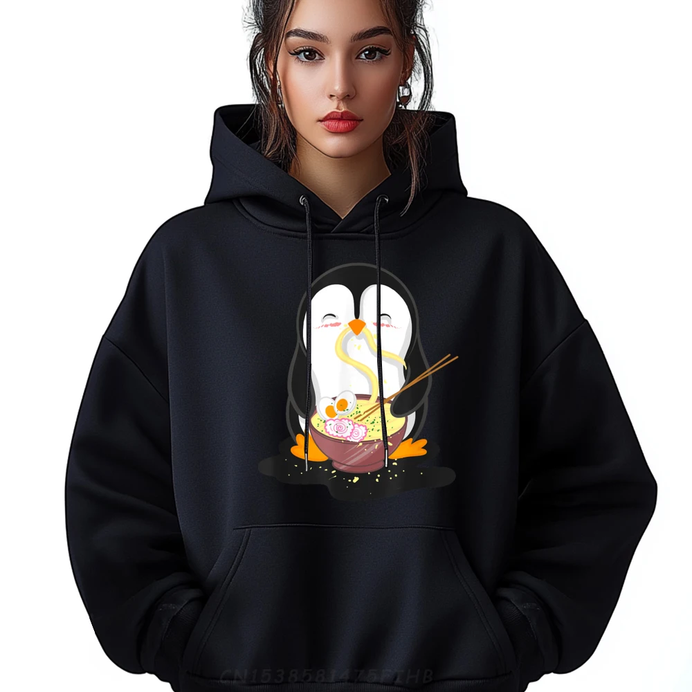 

Penguin Eating A Japanese Ramen Noodle Soup Cute Oversized Hoodie Camisetas Hoodie For Men Pullover