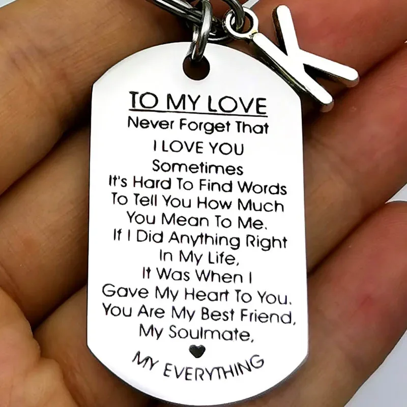 Anniversary Gfits for Him Her To My Love Keychain Gift for Husband Wife Boyfriend Girlfriend Women Men birthday present