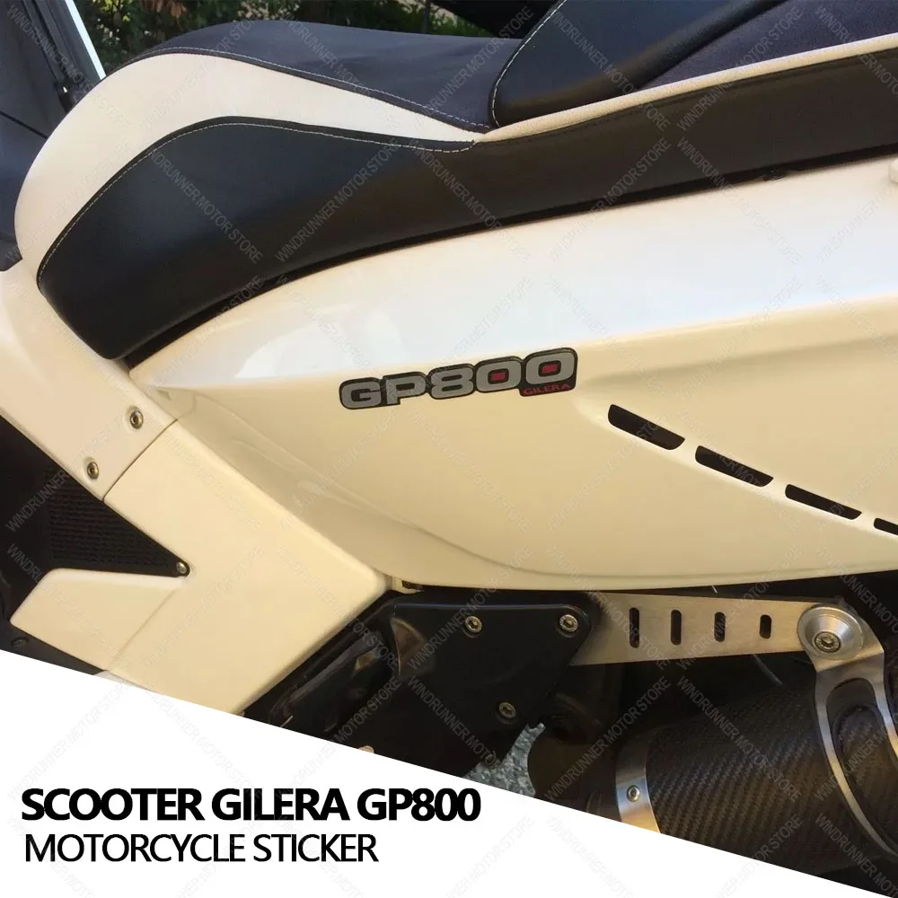 Waterproof Protective Sticker Motorcycle GP800 Logo Sticker 3D Motorcycle Sticker For SCOOTER GILERA GP800 2PCS