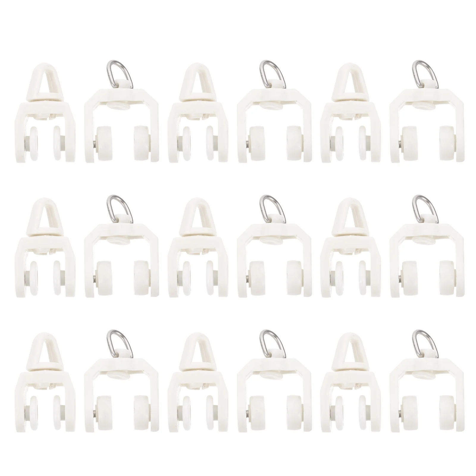 50 قطعة بكرات الستائر الصامتة مزلق المسار عجلة للستائر شير الستائر دش الستائر كتم عداء بكرة