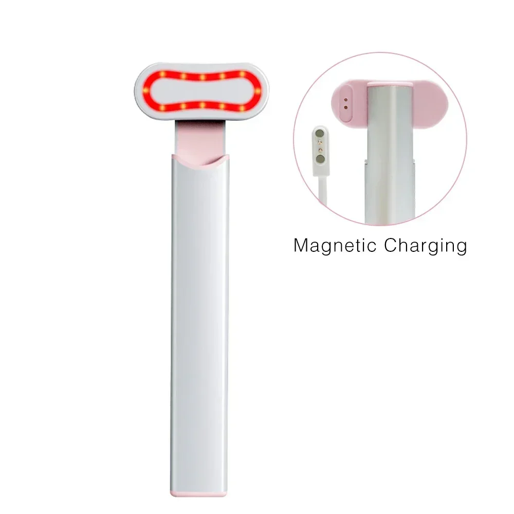 Dispositivo de levantamento facial de microcorrente EMS 360 ° C Varinha facial quente, massageador de pescoço e olhos, aperto da pele, antirrugas, cuidados com a pele, ferramenta de beleza