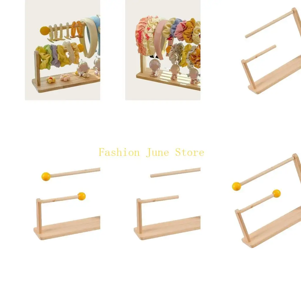 

N5KA Прочная деревянная стойка для ювелирных изделий, ярусы, естественная текстура, украшение для рабочего стола