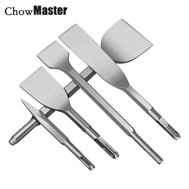 Chowmaster SDS PLUS Shank Point Flat Wide Electric Hammer Chisel Bit for Wall Concrete Impact Drill Elbow Widening Drill Bit